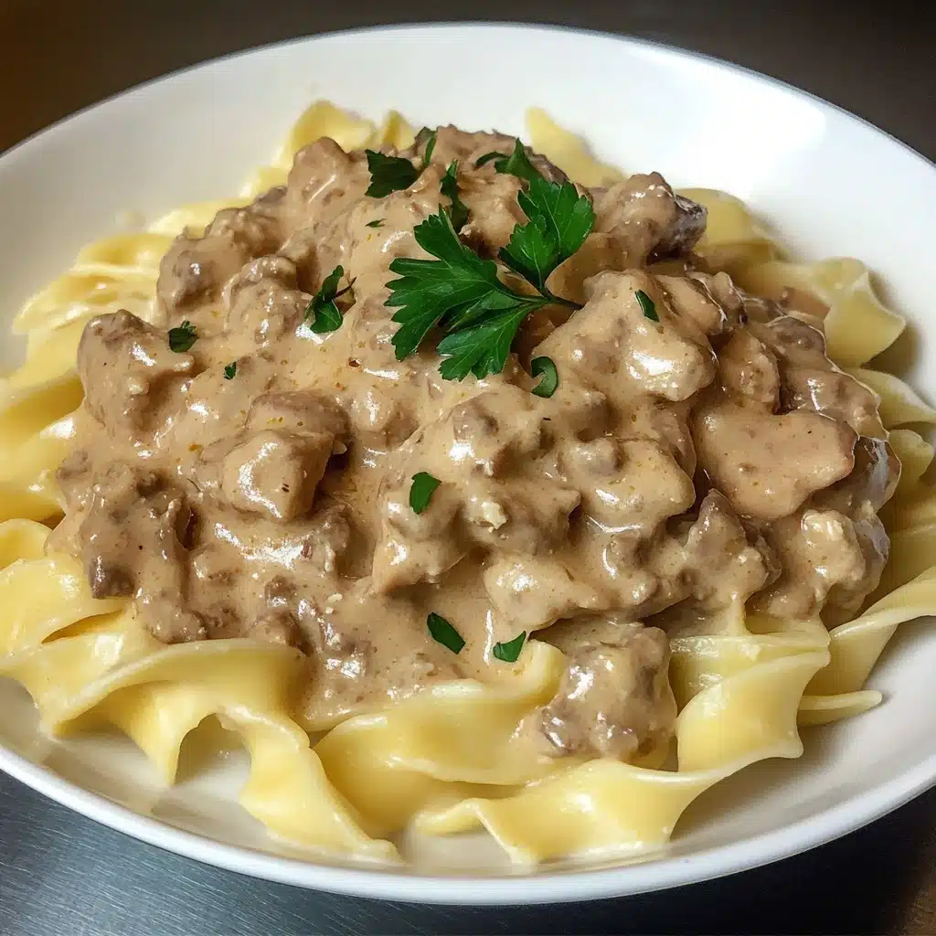 Creamy Turkey Stroganoff