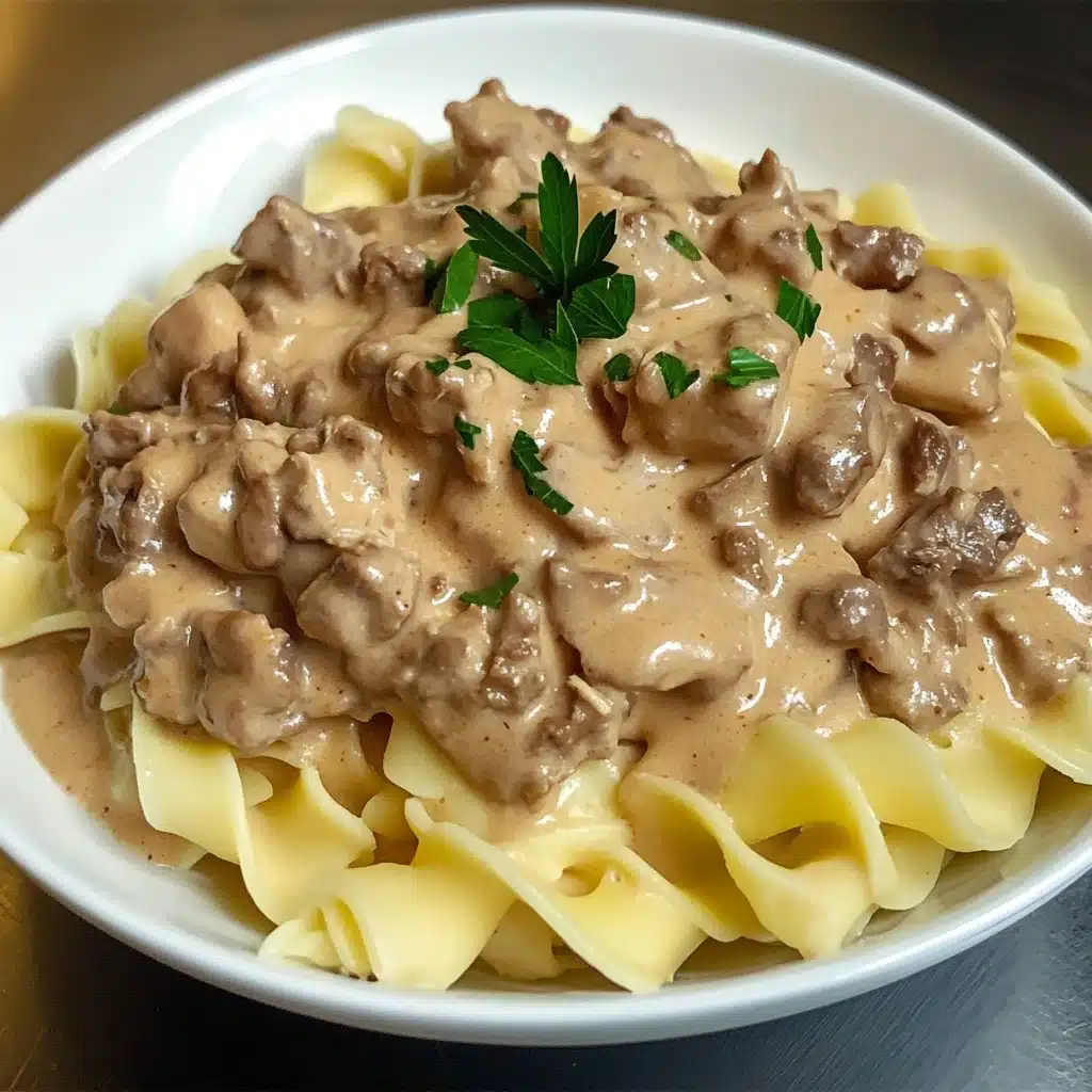 Creamy Turkey Stroganoff
