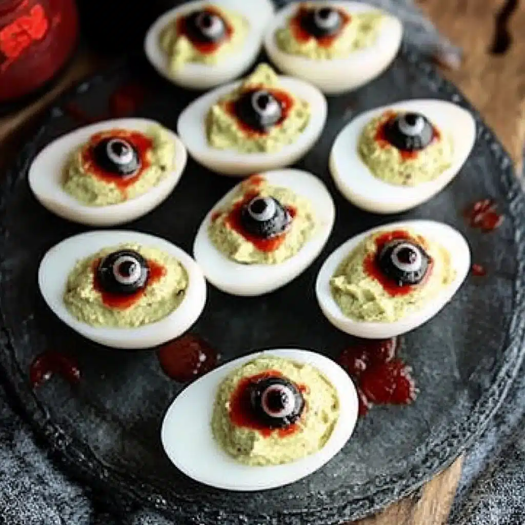 Creepy Eyeball Deviled Eggs