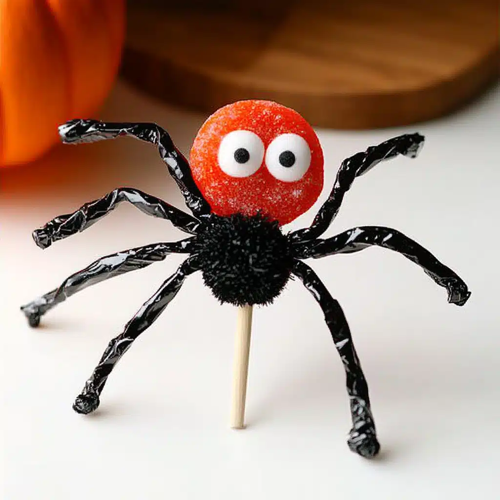 Cute Spooky Spider Lollipops
