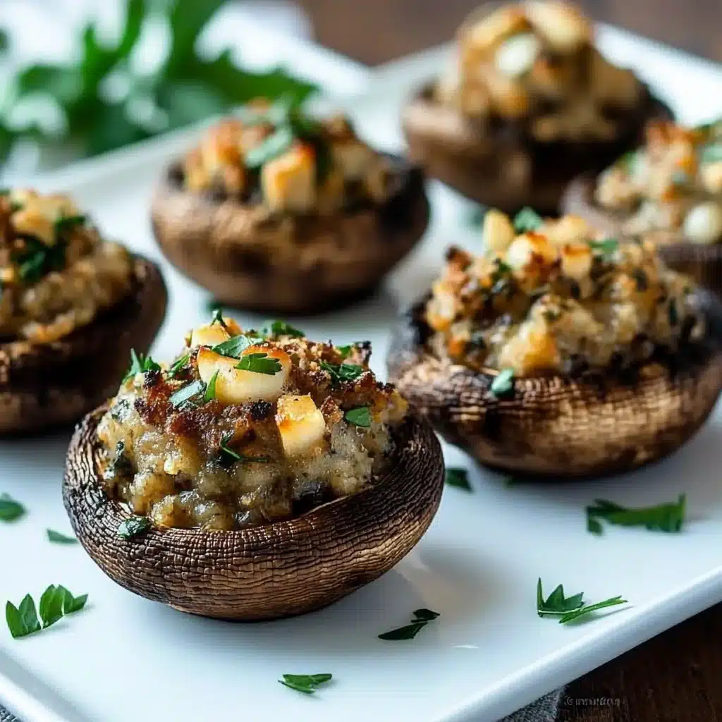 Garlic and Herb Stuffed Mushrooms