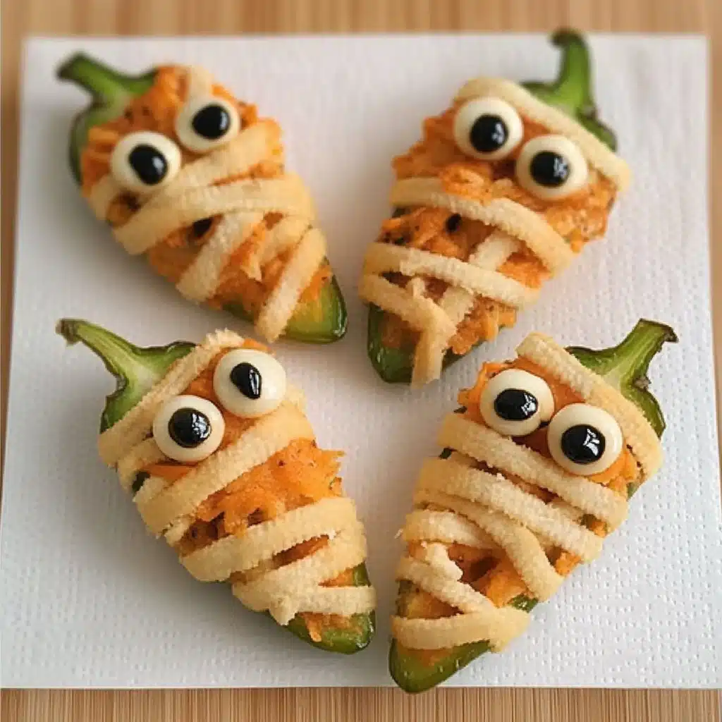 Halloween Jalapeño Popper Mummies