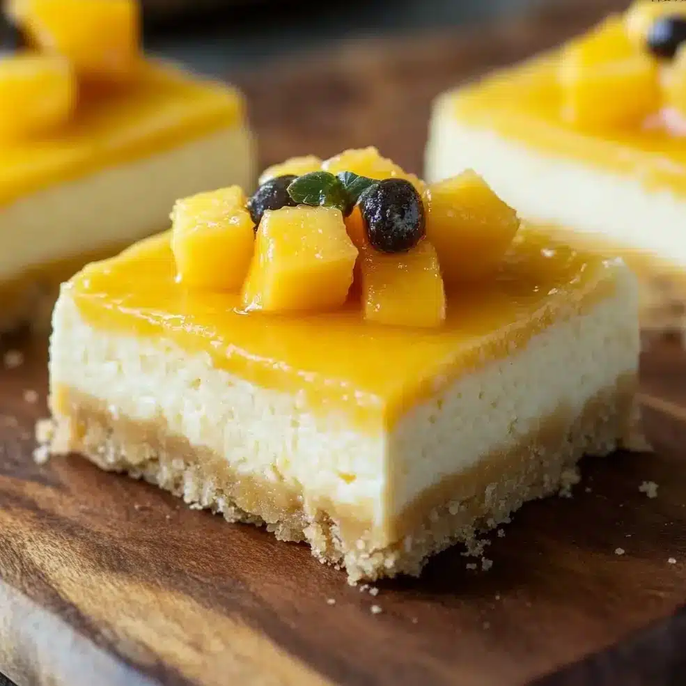 Mango Cheesecake Bars