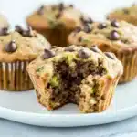 Moist Chocolate Chip Zucchini Muffins