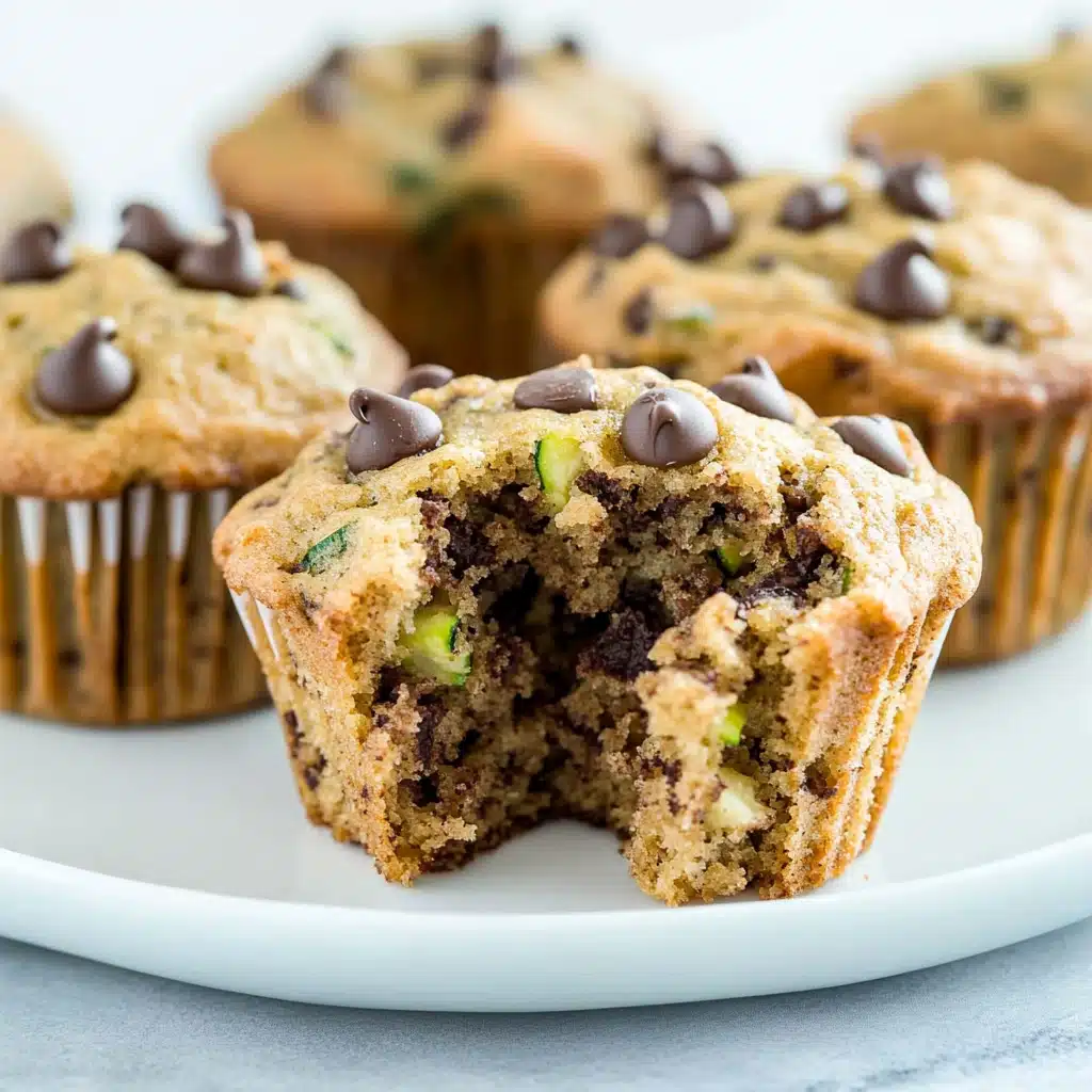 Moist Chocolate Chip Zucchini Muffins