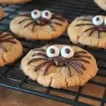 Peanut butter spider cookies