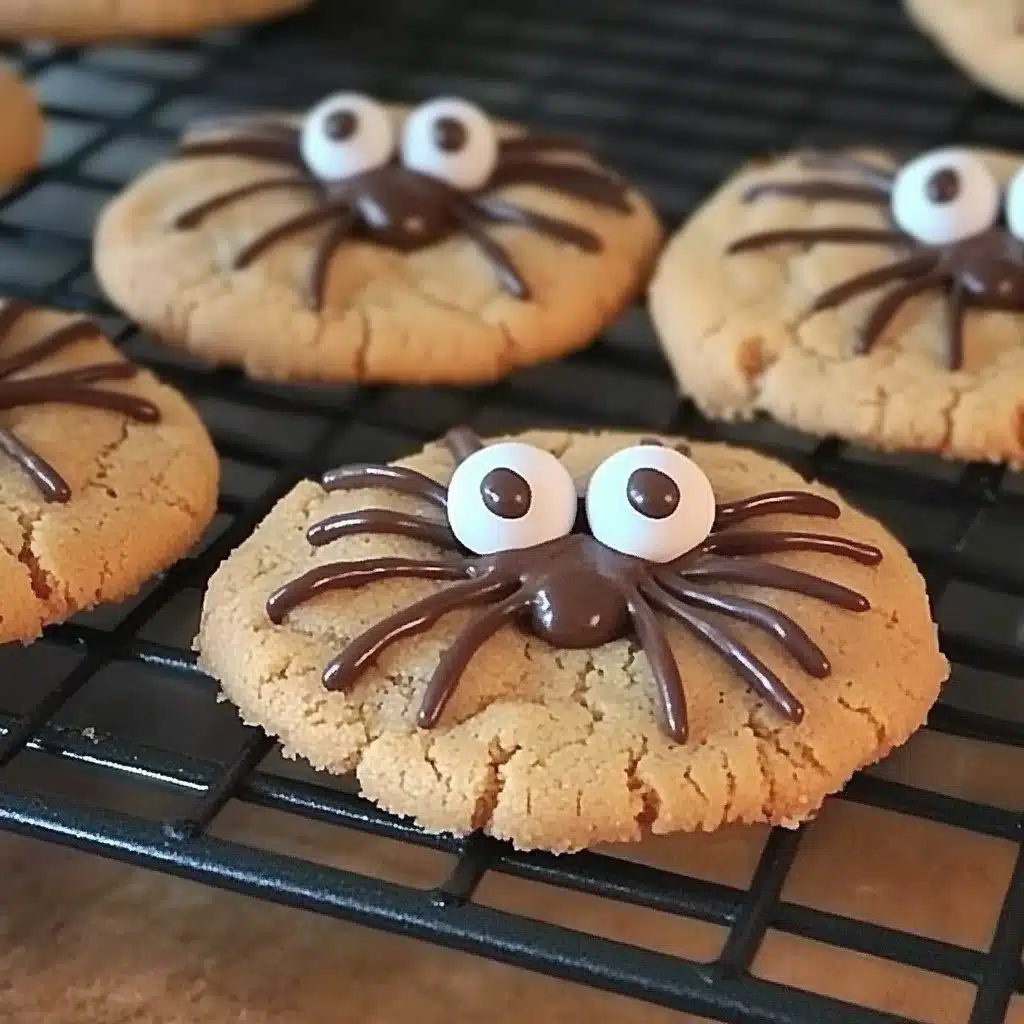Peanut butter spider cookies