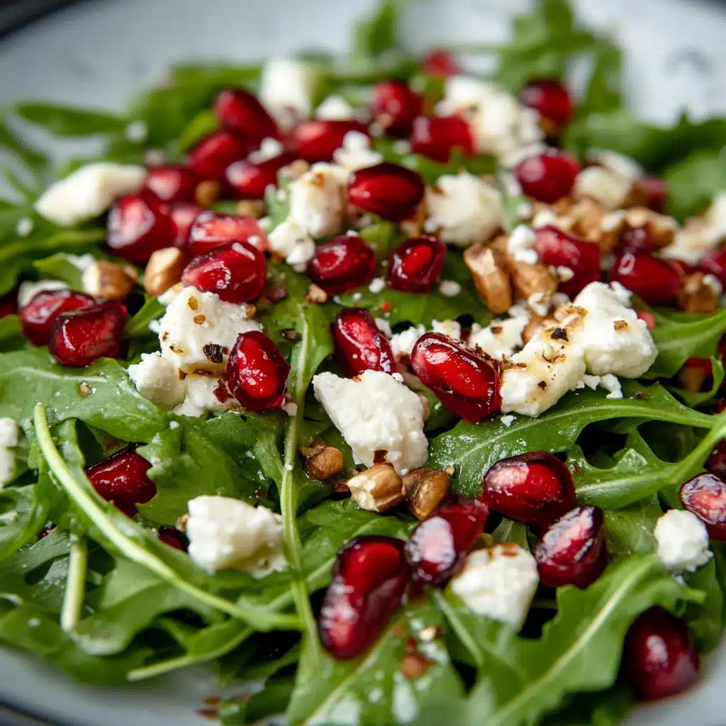 Pomegranate and Goat Cheese Arugula Salad