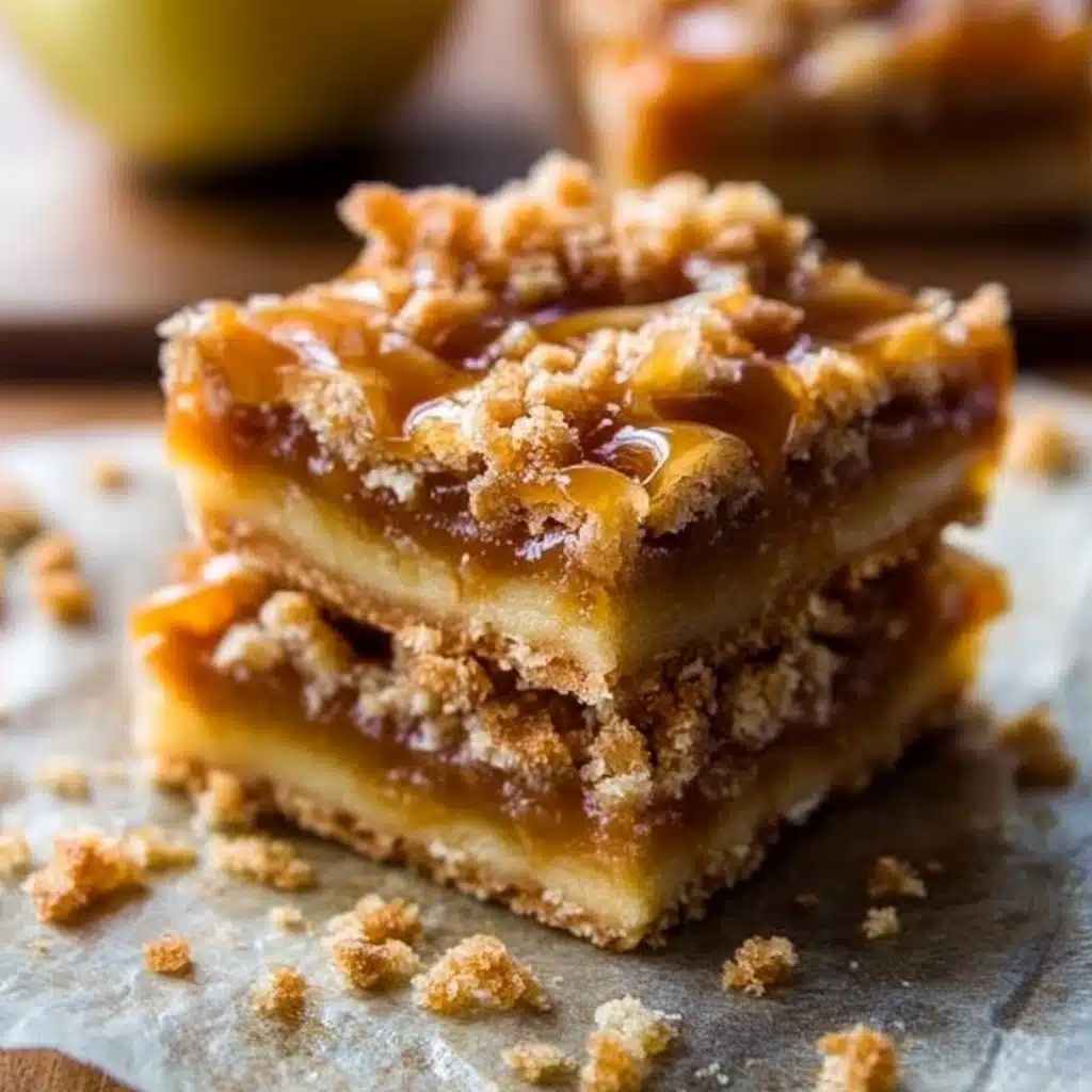 Salted Caramel Apple Bars