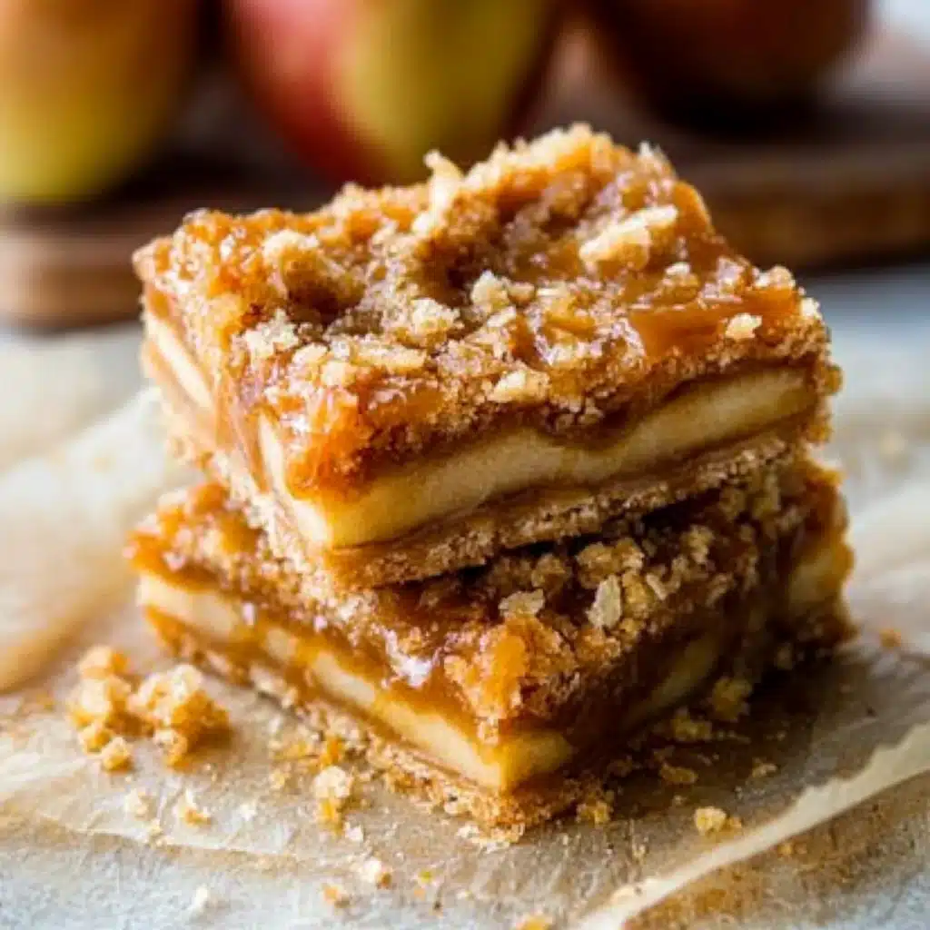 Salted Caramel Apple Bars