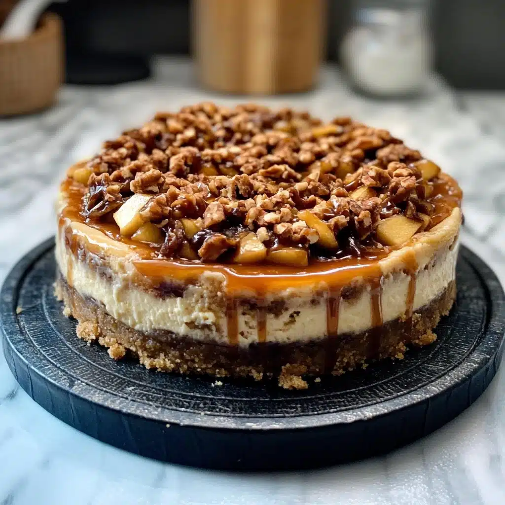Salted Caramel Apple Pie Cheesecake