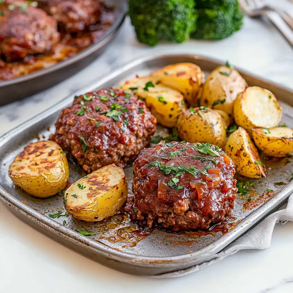 Sheet Pan Mini Meatloaf and Roasted Potatoes