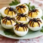 Spooky Spider Deviled Eggs