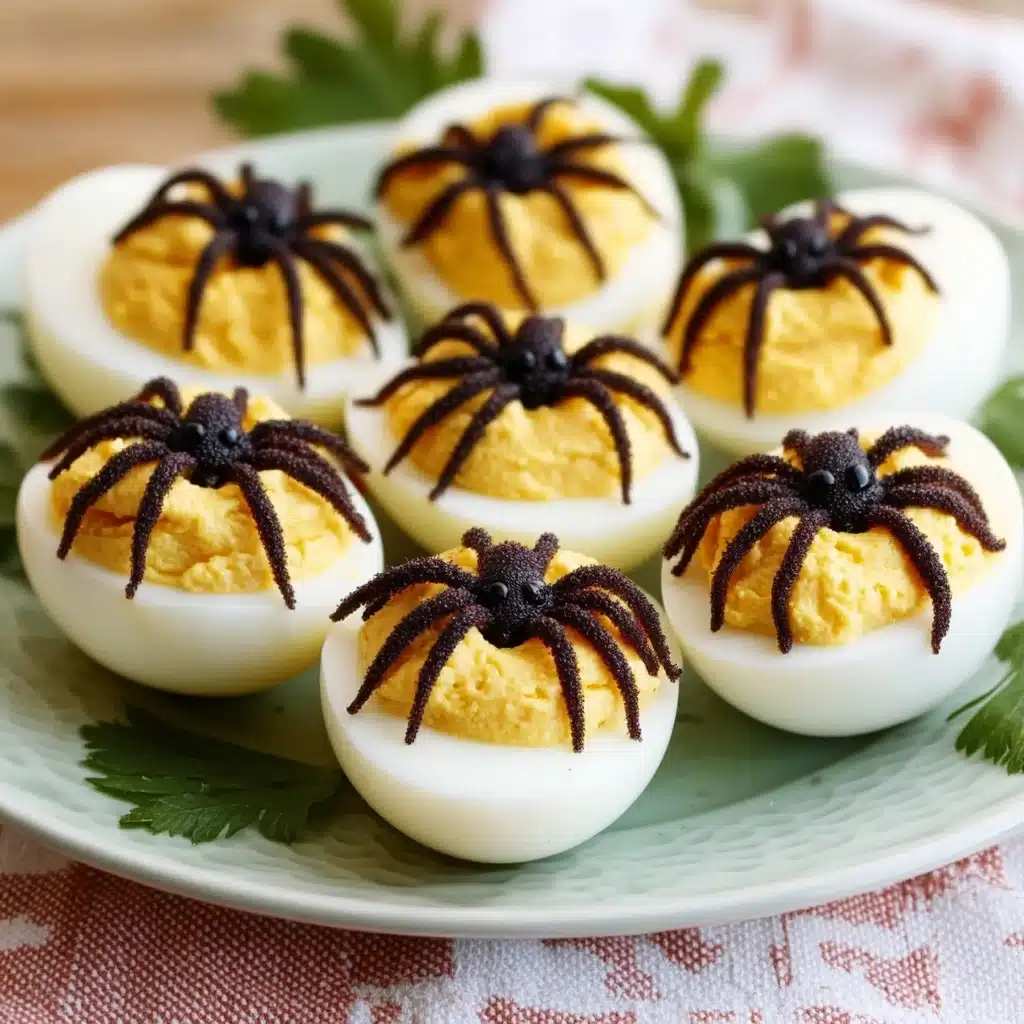 Spooky Spider Deviled Eggs