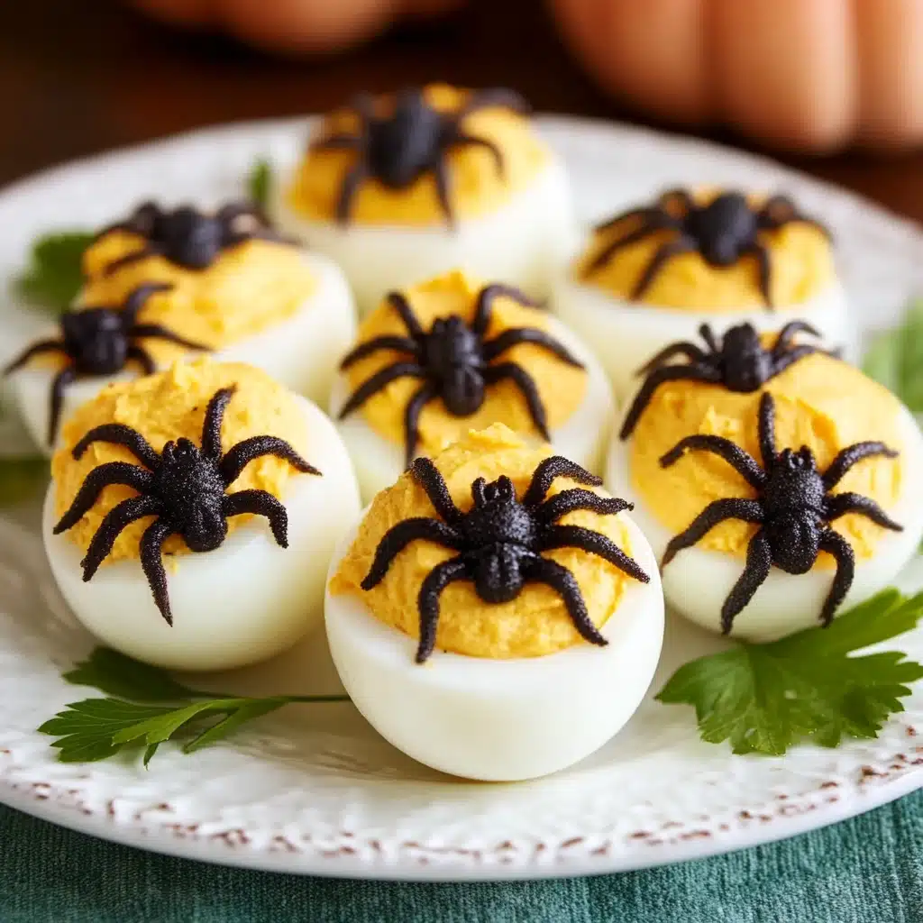 Spooky Spider Deviled Eggs