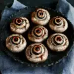 Spooky Stuffed Mushroom Eyeballs