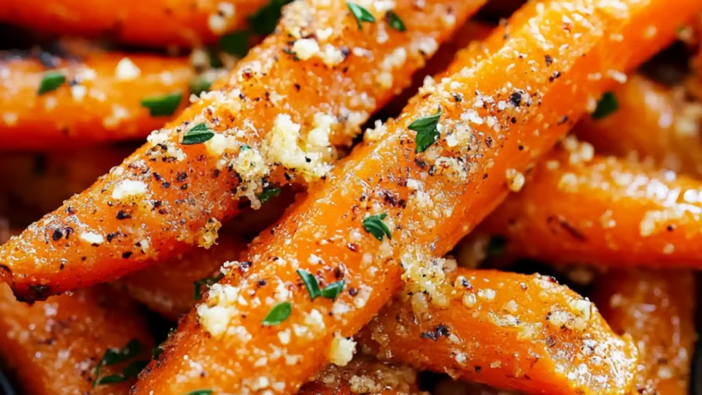 Roasted Garlic and Parmesan Carrots