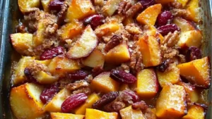 End your Thanksgiving feast with a twist! This Butternut Squash Apple Bake recipe is a perfect blend of sweet and savory, making it a standout among simple Thanksgiving desserts! Save this food fall recipe and enjoy a comforting meal later!