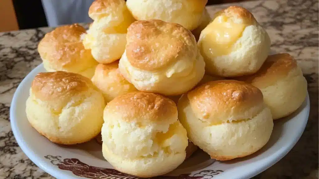 Traditional Brazilian Pão de Queijo made in a muffin tin.