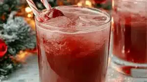 glasses filled with hot chocolate and candy canes