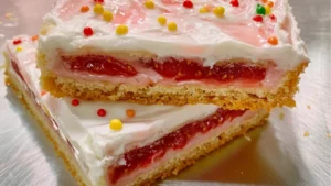 pop tart cookie bars filled with strawberry jam.