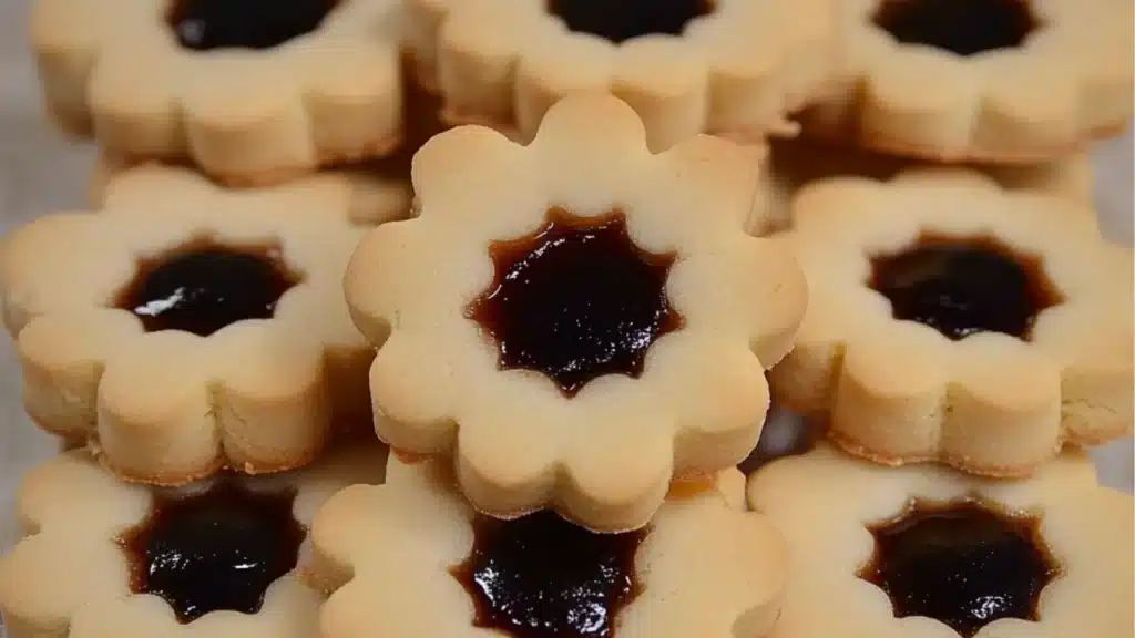an easy christmas spritz cookies recipe on a platter