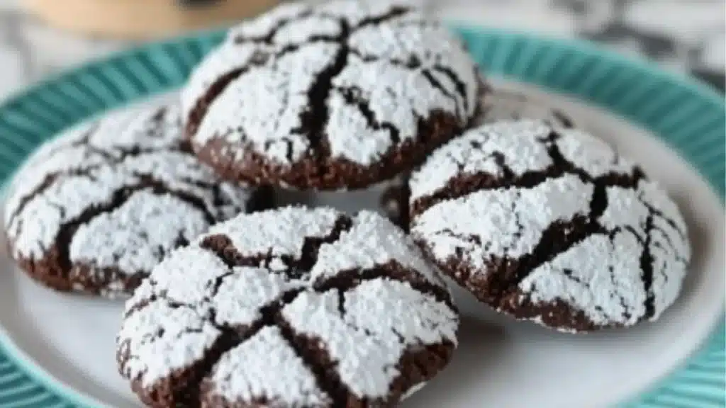 Flourless Chocolate Crinkle Cookies