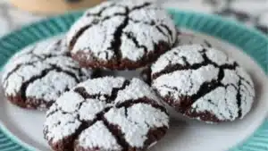 Flourless Chocolate Crinkle Cookies