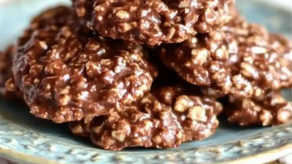 no bake cookies are stacked on top of each other with the words vintage no - bake cookies above them