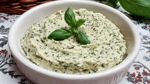 how to make an easy vegan garlic herb cheese recipe with step by step instructions