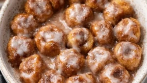 quick and easy homemade cinnamon roll bites are the perfect snack for any family to enjoy