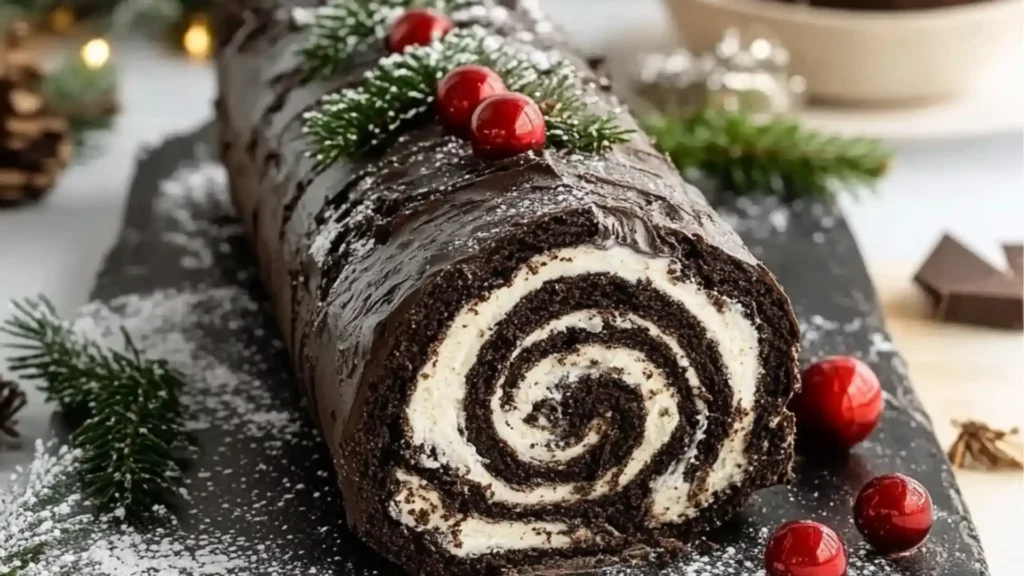 Traditional Chocolate Yule Log