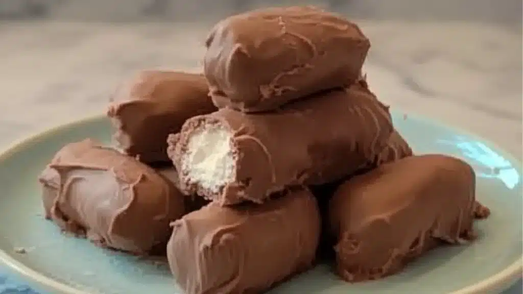 easy 3 ingredient cool whip candy on a white plate with text overlay that reads easy 3 ingredient cool whip candy