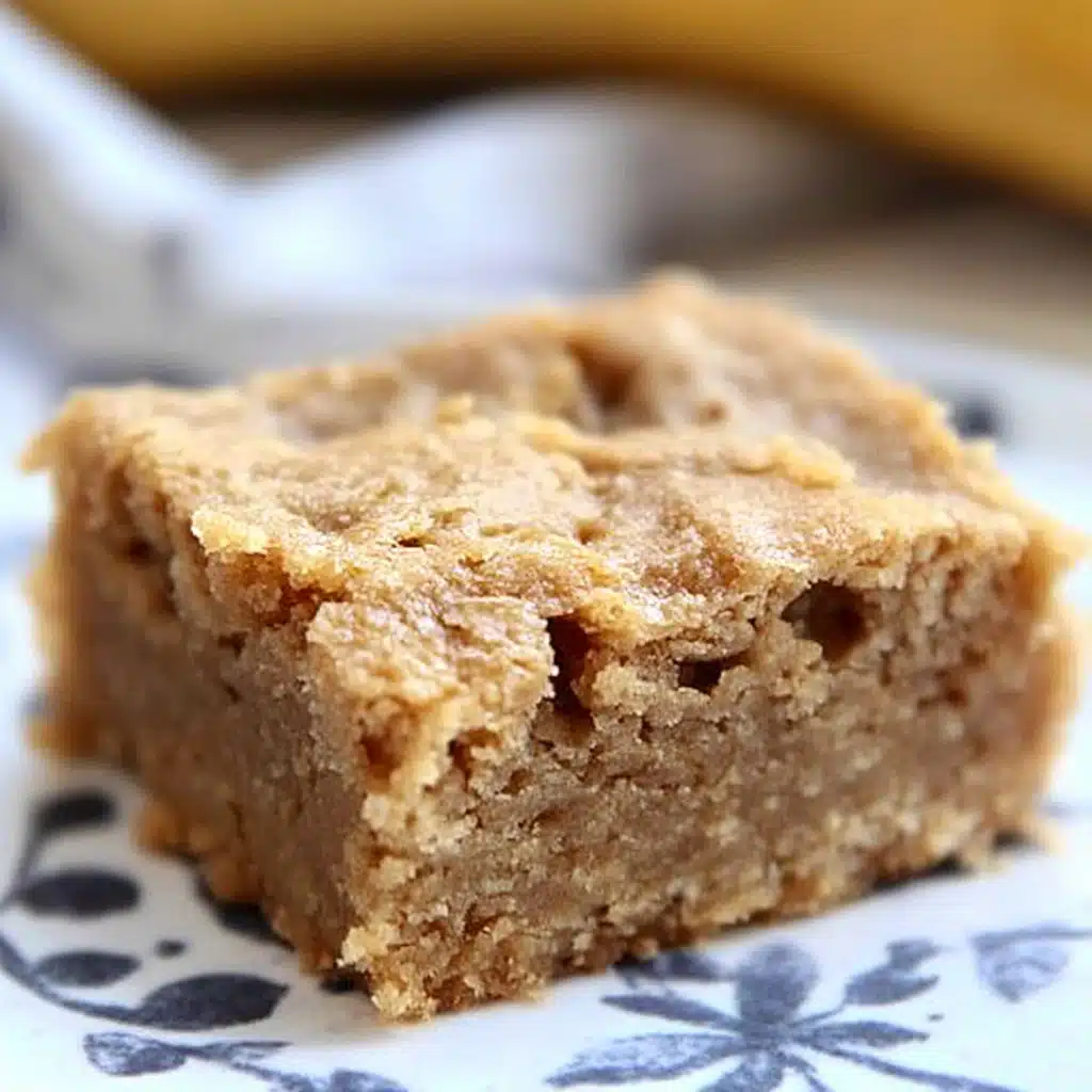 4 Ingredient Peanut Butter Banana Bars