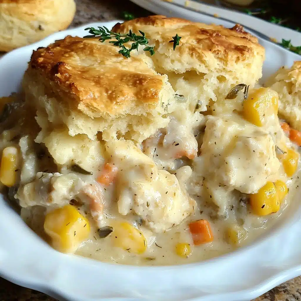 Chicken Pot Pie with Cheddar Sage Biscuits