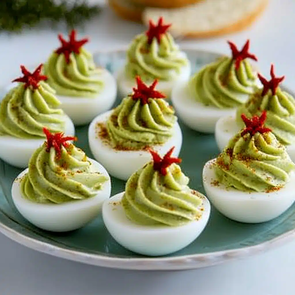 Christmas Tree Deviled Eggs