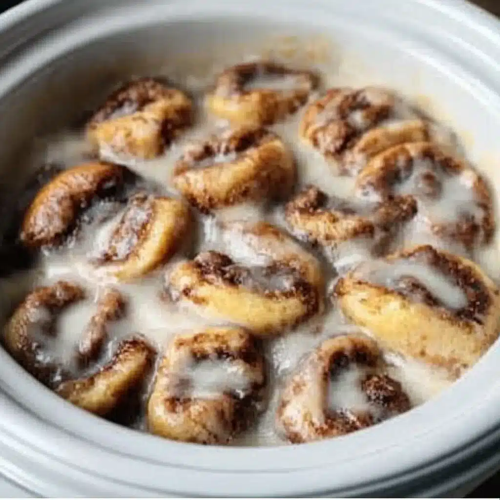 Crockpot Cinnamon Roll Casserole