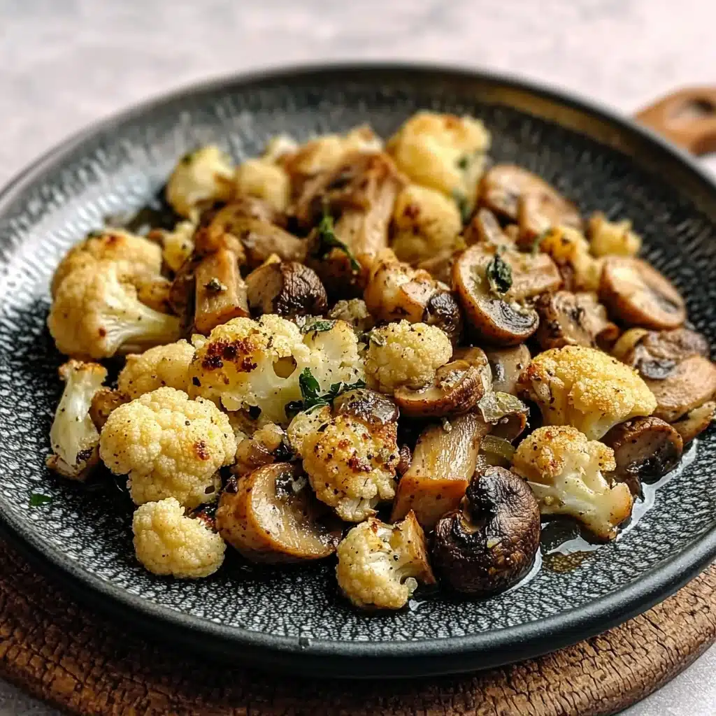 Garlic Cauliflower and Mushroom Skillet
