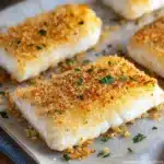 Garlic Parmesan Crusted Halibut