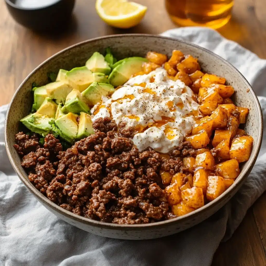 Ground Beef Hot Honey Bowl