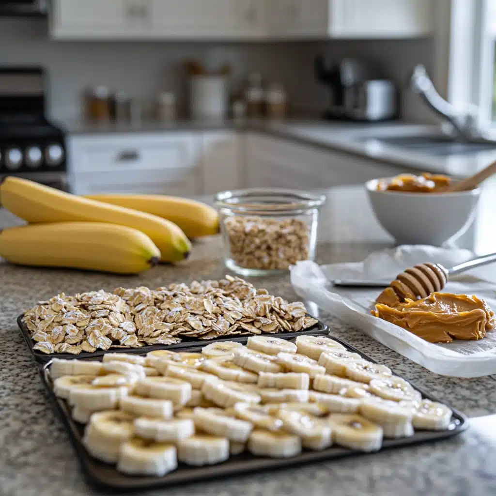 4 Ingredient Peanut Butter Banana Bars