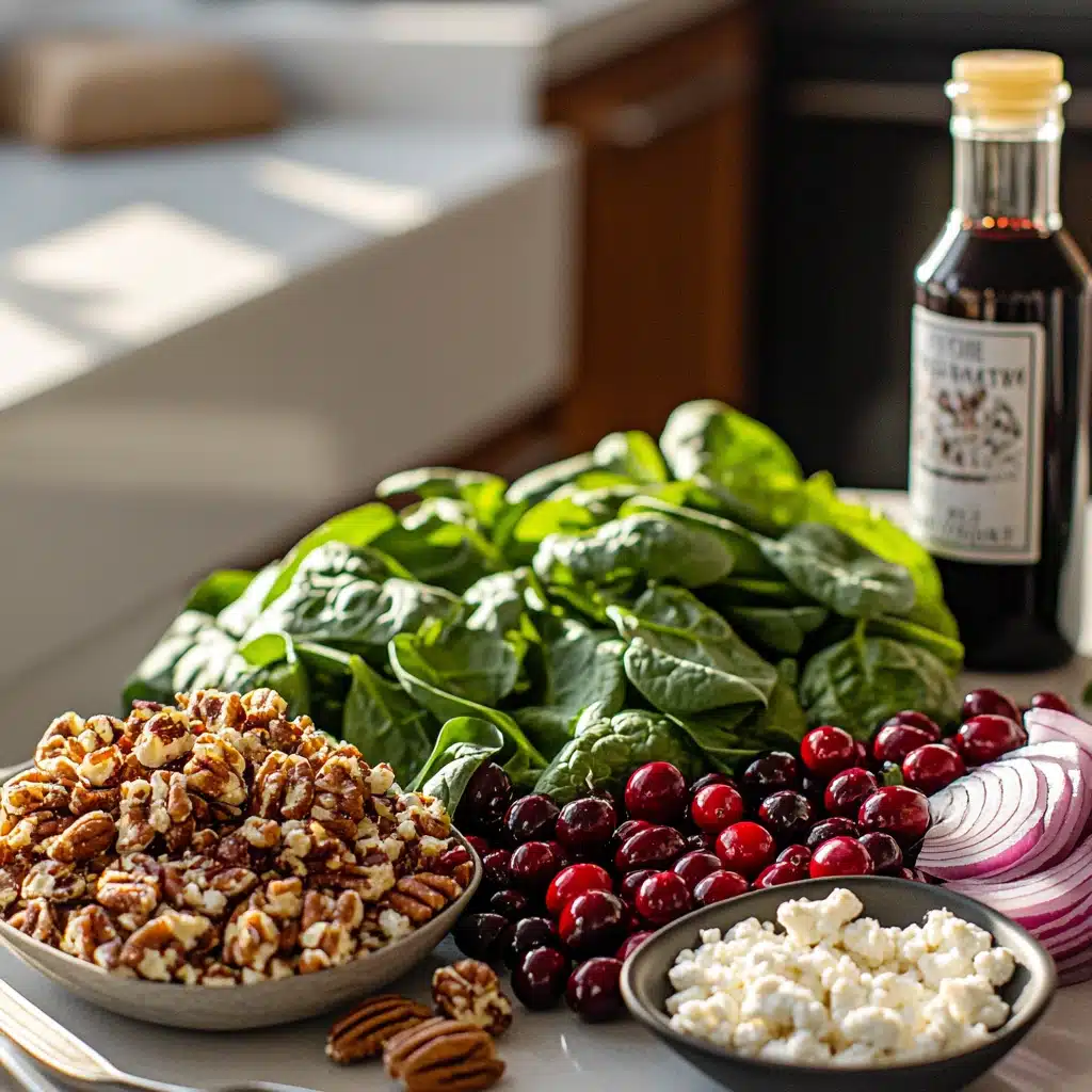 Christmas Cranberry Spinach Salad