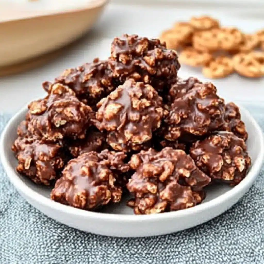 No-Bake Peanut Butter Pretzel Clusters