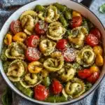 One-Pan Pesto Chicken, Tortellini, and Veggies