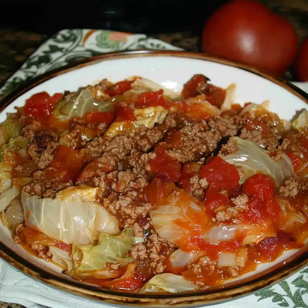 One-Pan Unstuffed Ground Beef Cabbage Roll Casserole