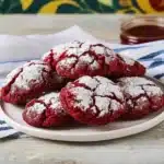 Red Velvet Crinkle Cookies