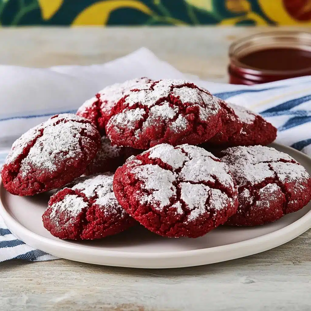 Red Velvet Crinkle Cookies