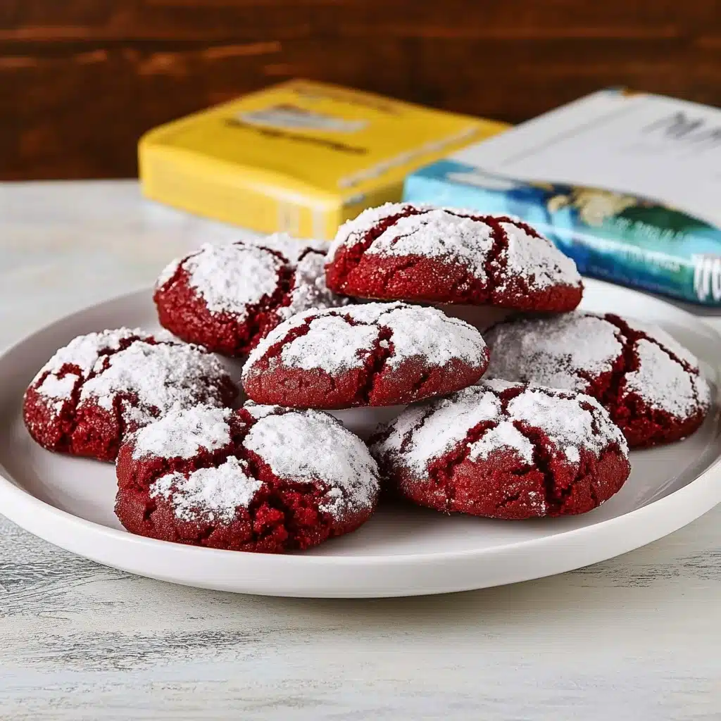 Red Velvet Crinkle Cookies
