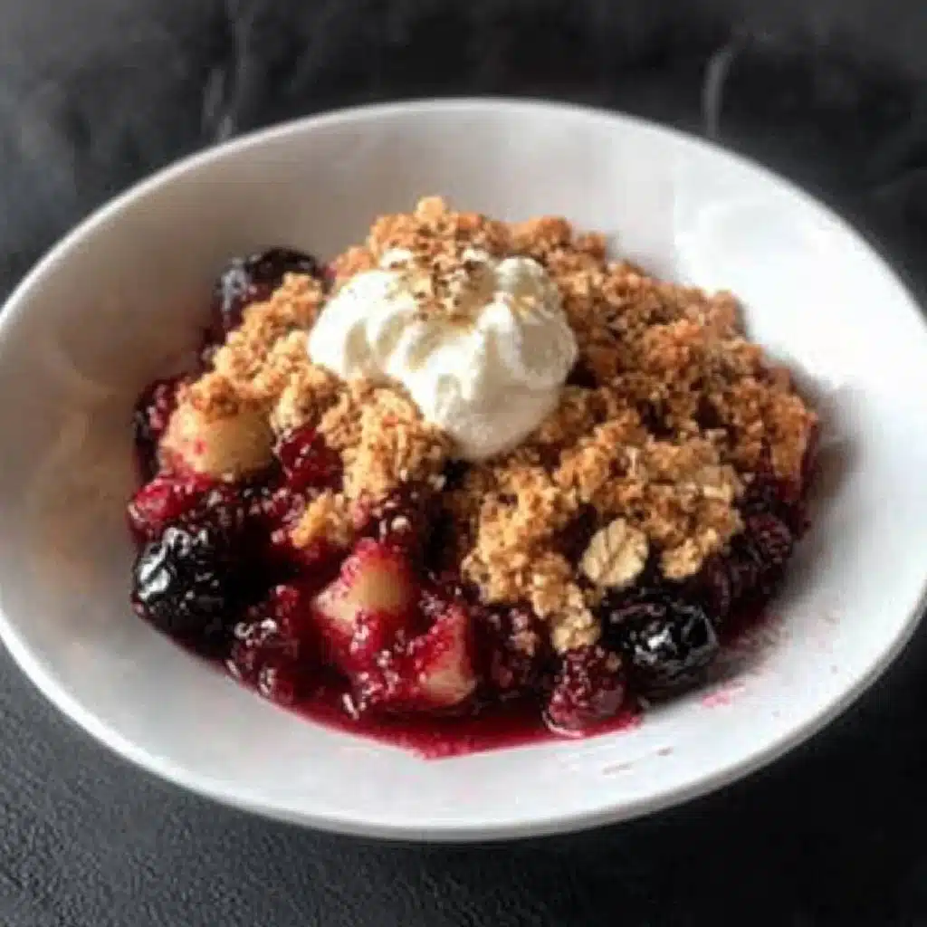 Spiced Cranberry Apple Crumble with Oat Topping
