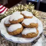 White Chocolate Dipped Chewy Maple Cookies for Christmas